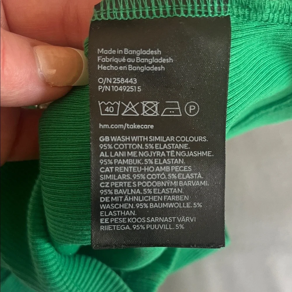 H&M Emerald Ribbed Top - Picture 4 of 4